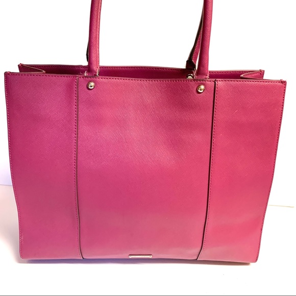 50 Rebecca Minkoff Large MAB Magenta Zip Tote Bag - Picture 4 of 8